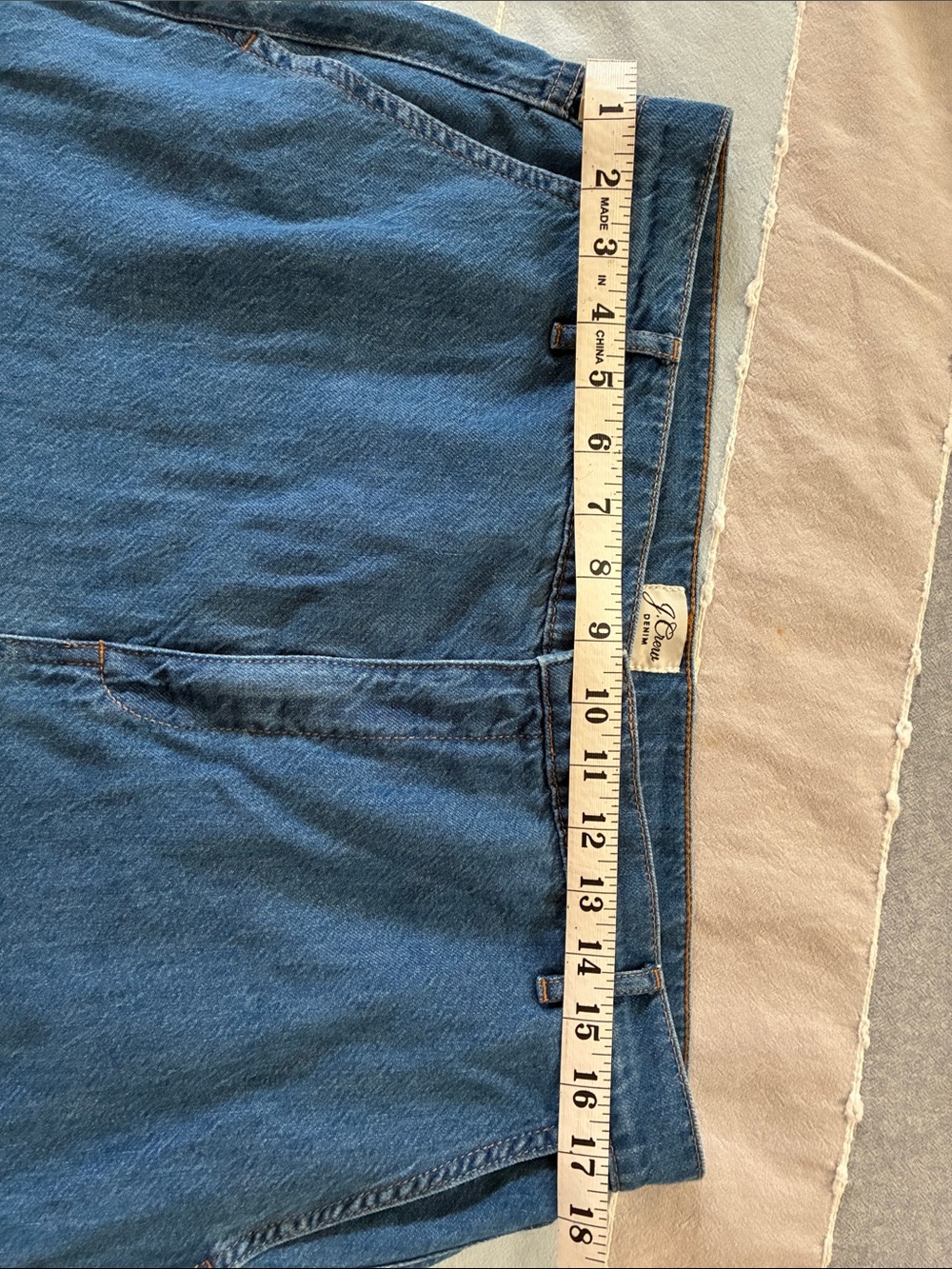 J. Crew Relaxed Wide-Leg Jeans in Medium Blue - Picture 8 of 10
